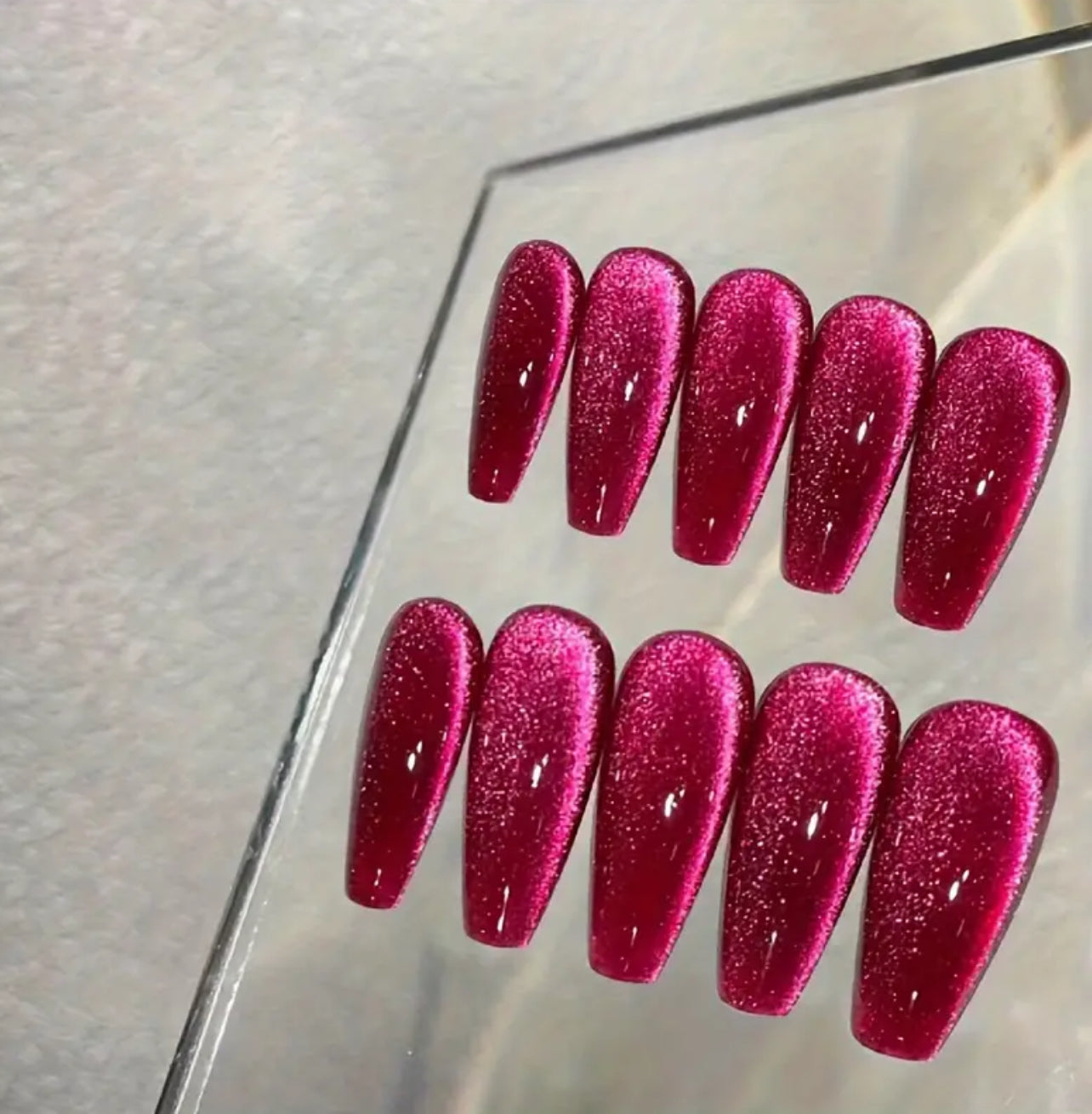 Pink Dragon Fruit Press-Ons, Medium Length💘✨
