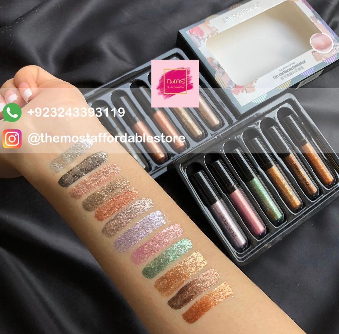 Heng Fang Glitter Eyeshadow ( Pack of 12 )