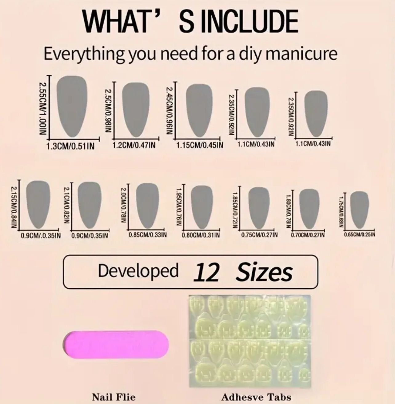 Almond Dream Glossy Glamour Press on
Nails💫🌟 24 pcs nails in one pack