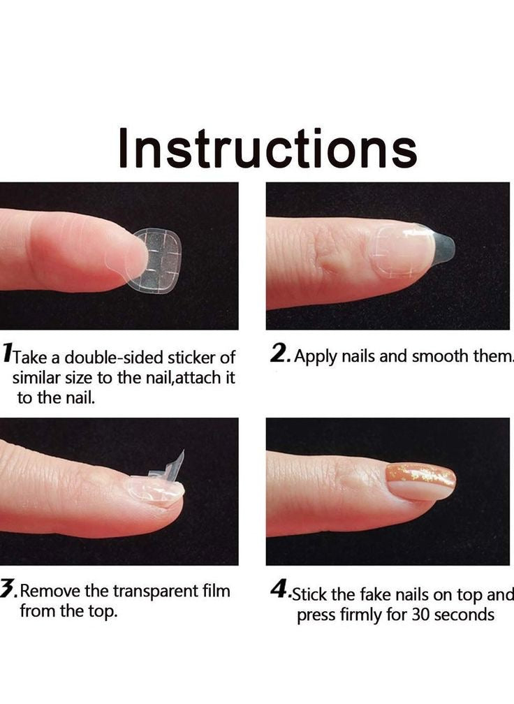 Candy Dream Glossy Glamour 💖 Pack of 24 Nails - WITH KIT