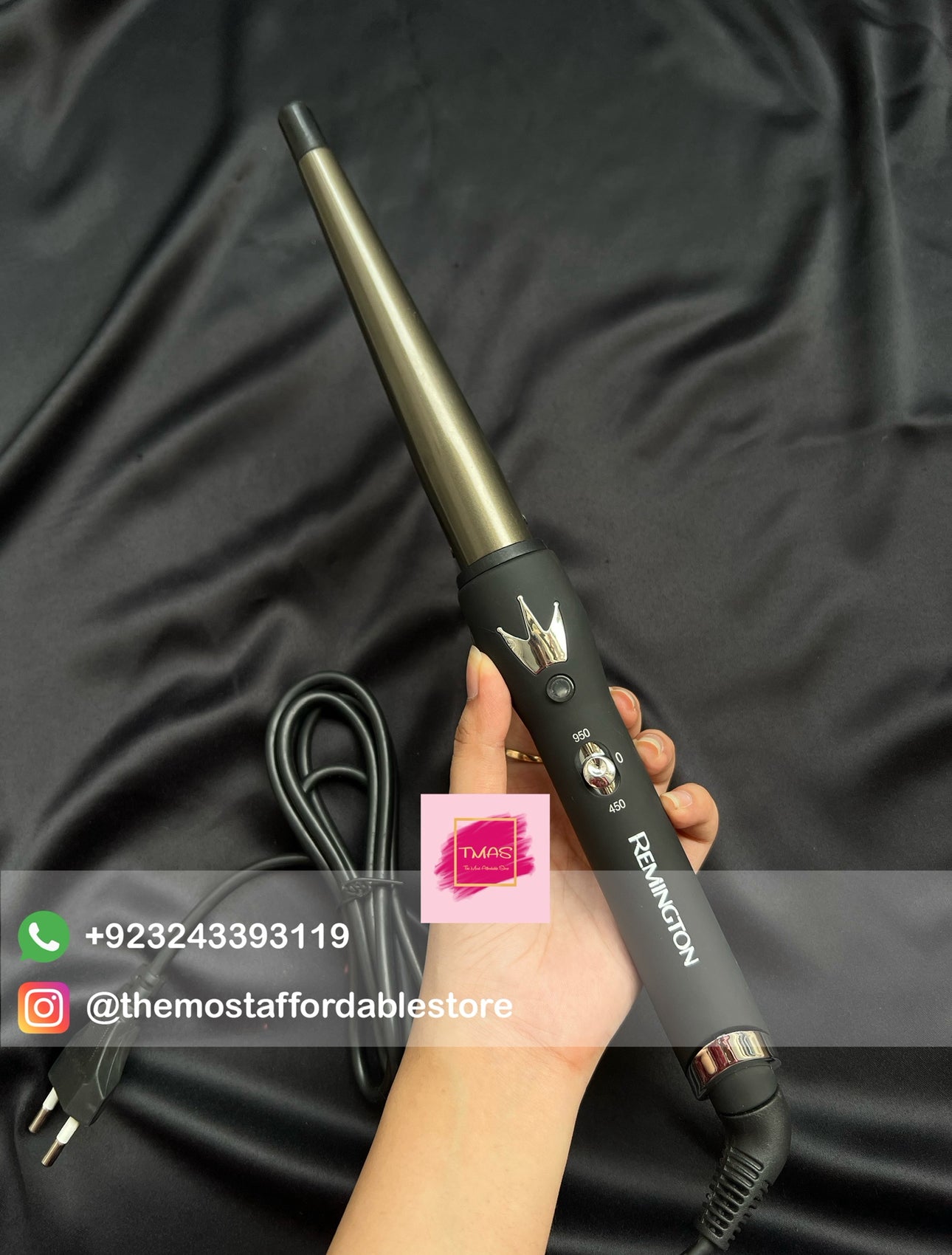 Remington Keratin Infused Tapered Curling Wand (Available in black and white colour)