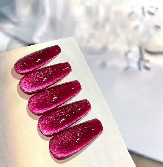 Pink Dragon Fruit Press-Ons, Medium Length💘✨