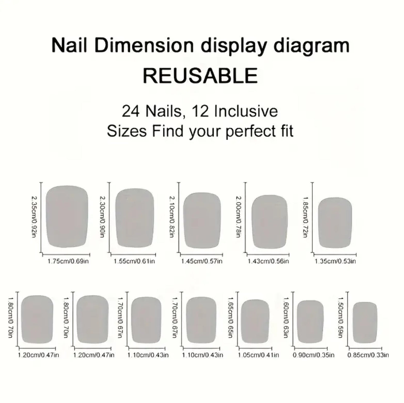 Rose Quartz Cat Eye - 24 pcs nails in one pack