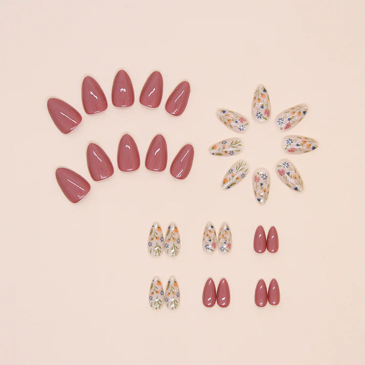 Pretty Pink Floral Party Nails 🩷🌸