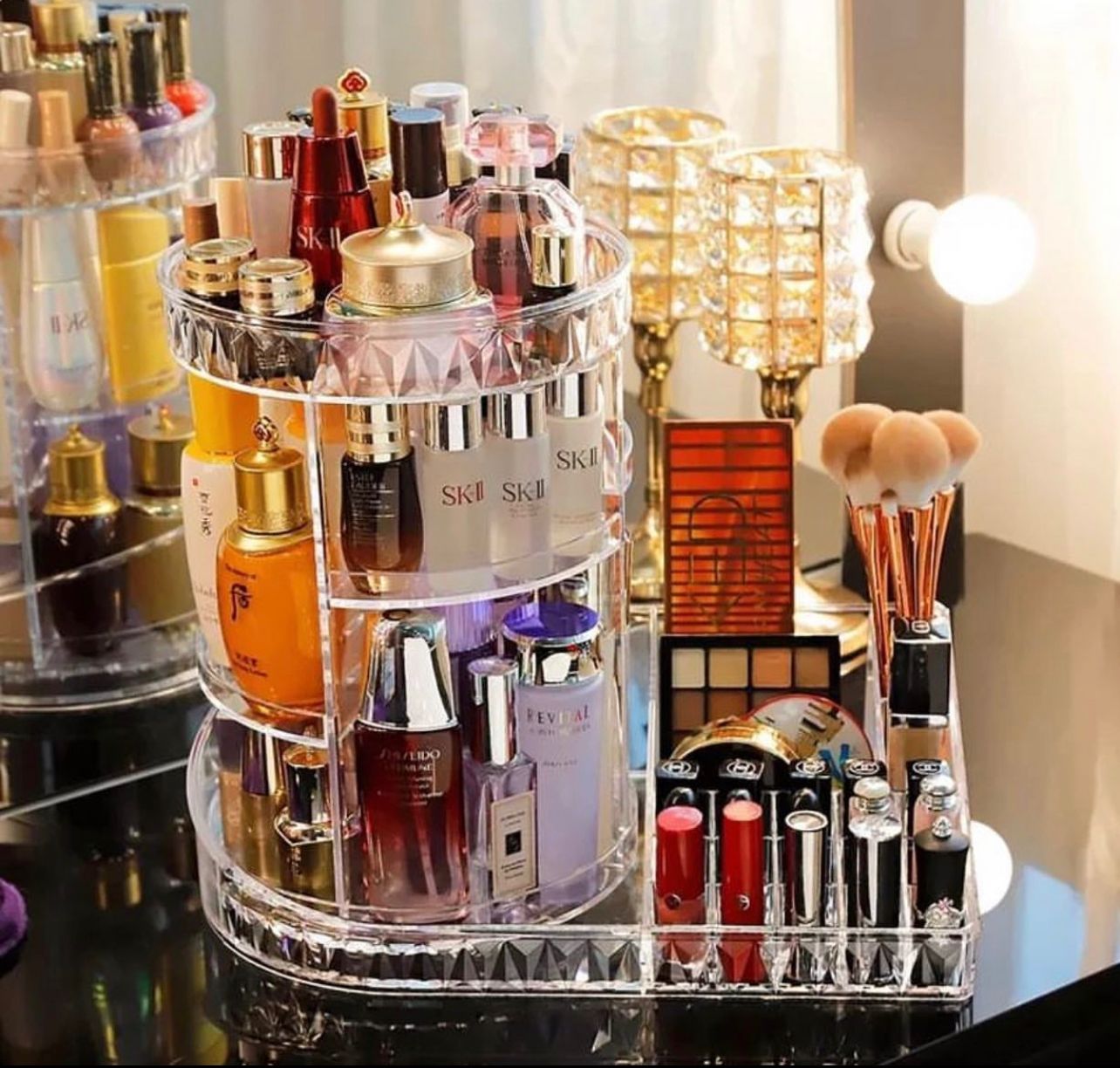 360 Rotating 2 in 1 Cosmetics Organiser