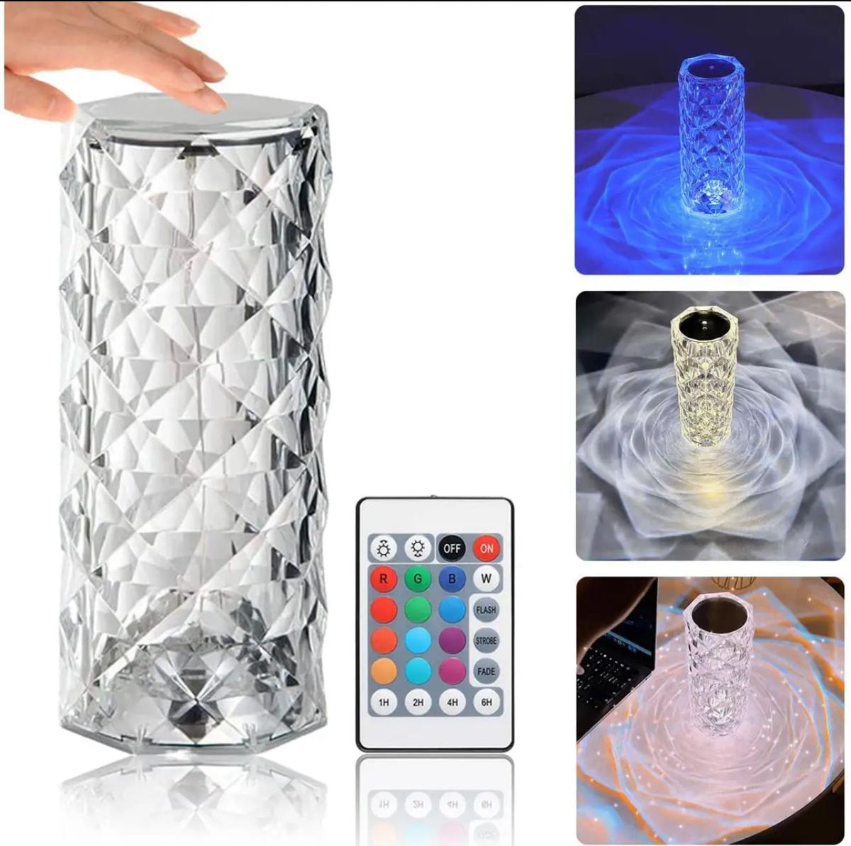 Crystal Multi Color Touch Lamp