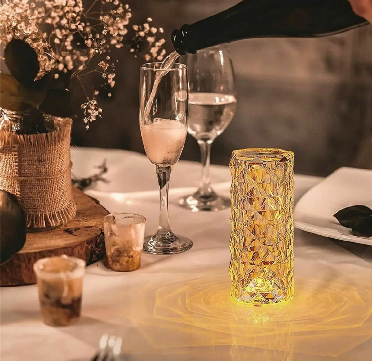 Crystal Multi Color Touch Lamp
