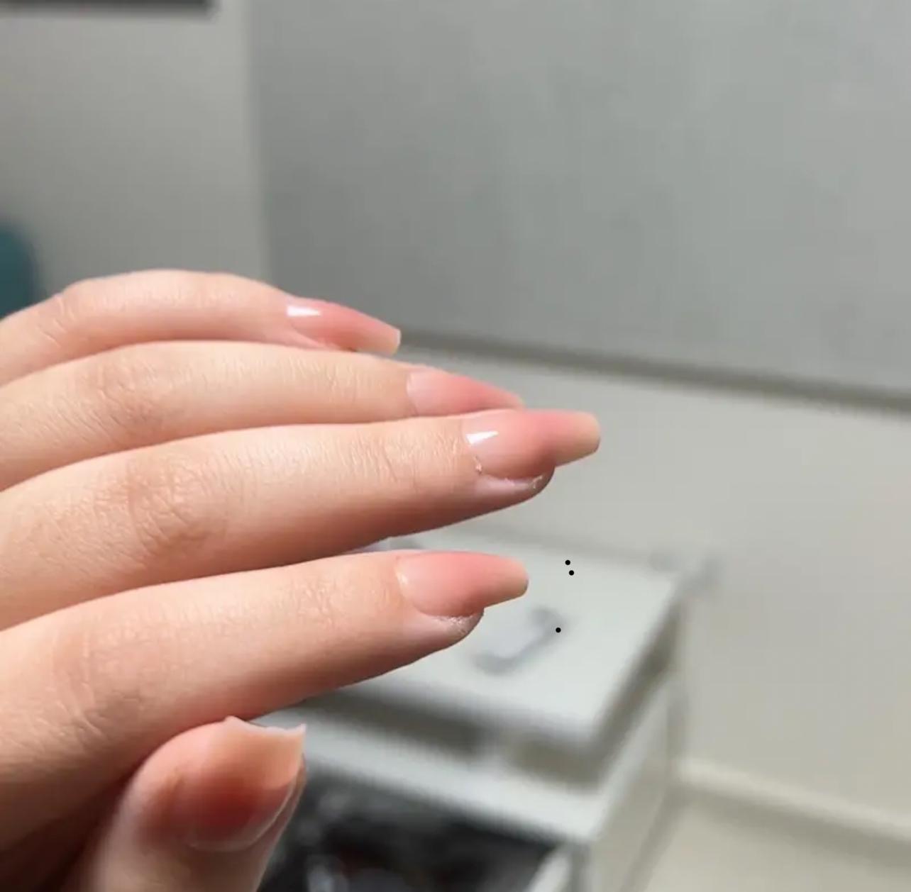 Nude medium length nails - 24 pcs nails in one pack