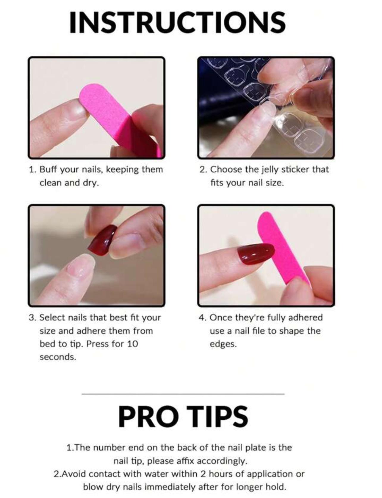 French Nails - 24 pcs nails in one pack